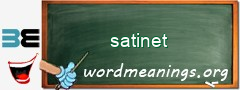 WordMeaning blackboard for satinet